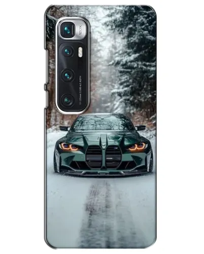 Чехол для Xiaomi Mi 10 Ultra с картинкой «BMW в зимнем лесу»