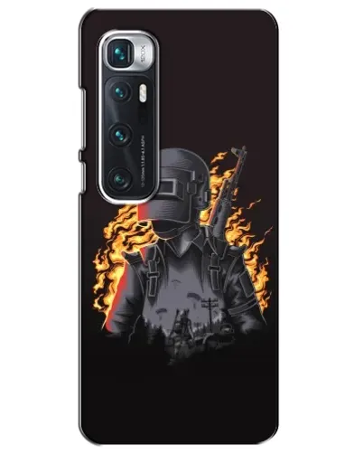 Чехол для Xiaomi Mi 10 Ultra с картинкой «PUBG — огненный силуэт»