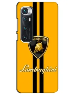 Чехол для Xiaomi Mi 10 Ultra с картинкой «Lamborghini Stripe желтый»