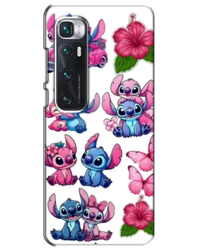 Чехол для Xiaomi Mi 10 Ultra с картинкой «Стикеры Stitch и Angel»