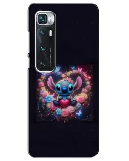 Чехол для Xiaomi Mi 10 Ultra с картинкой «Stitch в цветах»