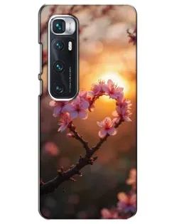 Чехол для Xiaomi Mi 10 Ultra с картинкой «Розовый цвет сердце на фоне заката» Чехол для Xiaomi Mi 10 Ultra с картинкой «Розовый цвет сердце на фоне заката»