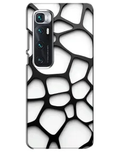 Чехол для Xiaomi Mi 10 Ultra с картинкой «Белая объемная сетка»