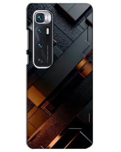 Чехол для Xiaomi Mi 10 Ultra с картинкой «Черные геометрические блоки»