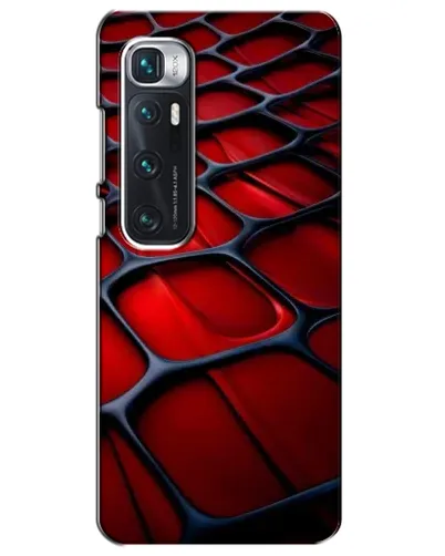 Чехол для Xiaomi Mi 10 Ultra с картинкой «Красная глянцевая сетка»