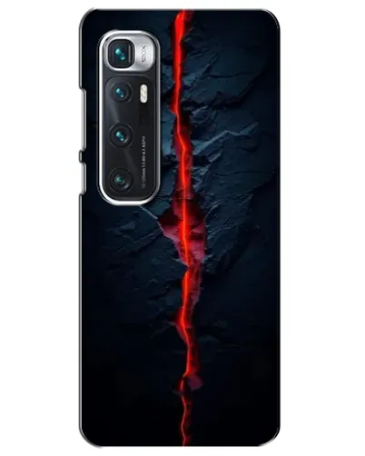 Чехол для Xiaomi Mi 10 Ultra с картинкой «Kрасная лавовая трещина»