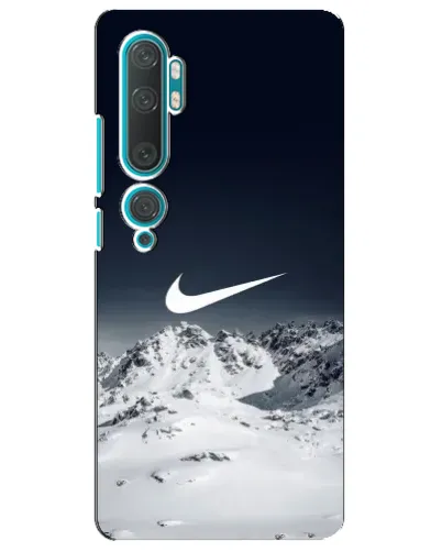 Чехол для Xiaomi Mi 10 с картинкой «Nike — зимние горы»