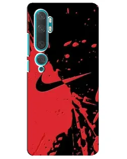 Чехол для Xiaomi Mi 10 с картинкой «Красные брызги Nike» Чехол для Xiaomi Mi 10 с картинкой «Красные брызги Nike»