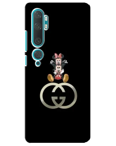 Чехол для Xiaomi Mi 10 с картинкой «Минни Маус на лого»
