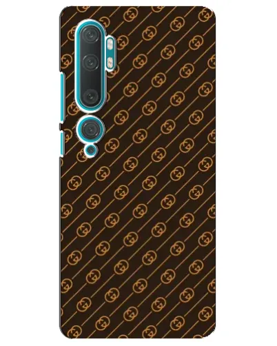 Чехол для Xiaomi Mi 10 с картинкой «Gucci — золотые диагонали»