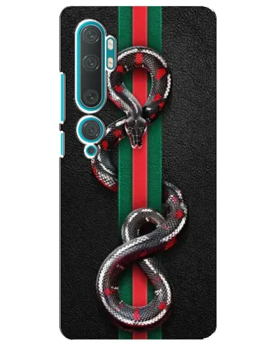 Чехол для Xiaomi Mi 10 с картинкой «Gucci — змея на полосе» Чехол для Xiaomi Mi 10 с картинкой «Gucci — змея на полосе»