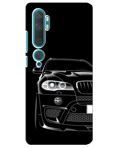 Чехол для Xiaomi Mi 10 с картинкой «Темный силуэт BMW»