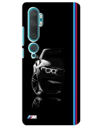 Чехол для Xiaomi Mi 10 с картинкой «Силуэт BMW в темноте»