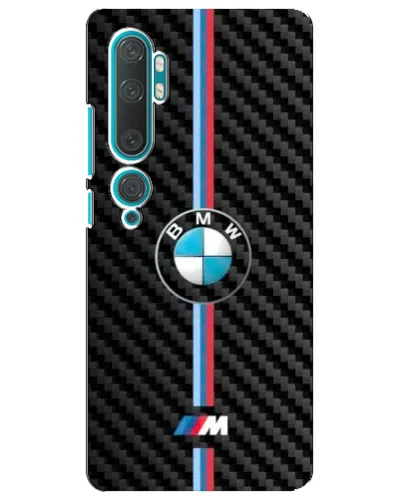 Чехол для Xiaomi Mi 10 с картинкой «Эмблема BMW и карбон»