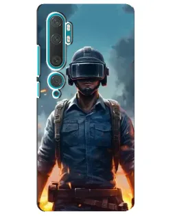 Чехол для Xiaomi Mi 10 с картинкой «PUBG — реалистичный герой»