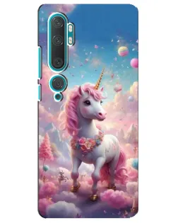 Чехол для Xiaomi Mi 10 с картинкой «Единорог среди облаков»