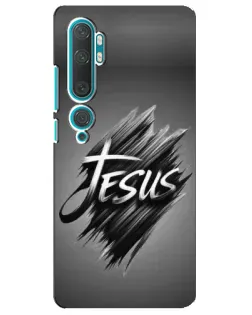 Чехол для Xiaomi Mi 10 с картинкой «Надпись Jesus Graffiti»