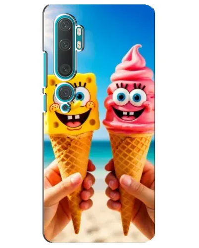 Чехол для Xiaomi Mi 10 с картинкой «Спанч Боб мороженое» Чехол для Xiaomi Mi 10 с картинкой «Спанч Боб мороженое»