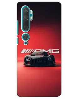 Чехол для Xiaomi Mi 10 с картинкой «Mercedes AMG — красная линия»