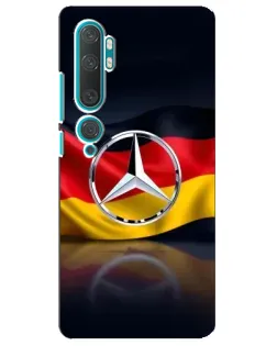 Чехол для Xiaomi Mi 10 с картинкой «Mercedes — флаг Германии»