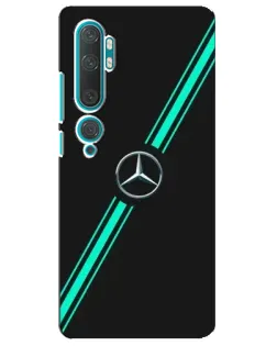 Чехол для Xiaomi Mi 10 с картинкой «Спортивные линии Mercedes»