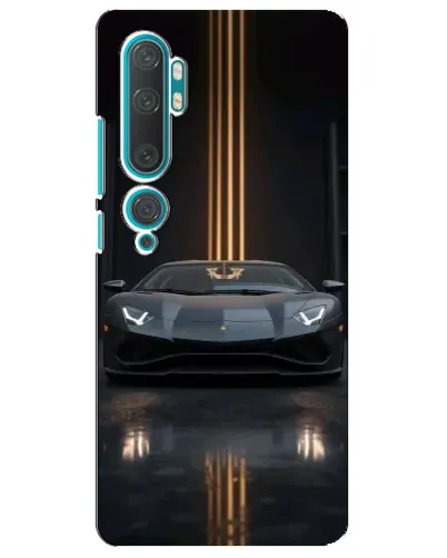 Чехол для Xiaomi Mi 10 с картинкой «Lamborghini золотые линии»