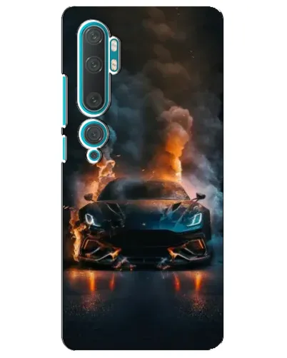 Чехол для Xiaomi Mi 10 с картинкой «Lamborghini дымная эстетика»