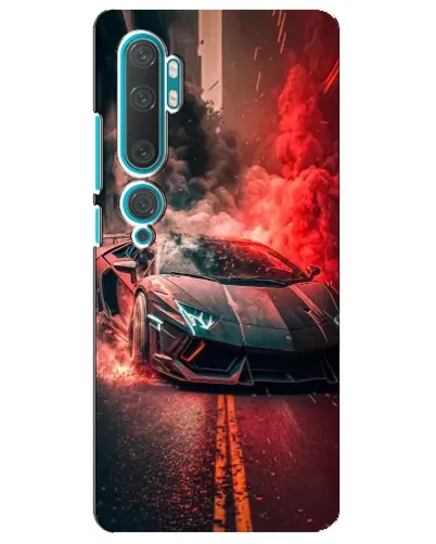 Чехол для Xiaomi Mi 10 с картинкой «Lamborghini красный дым»