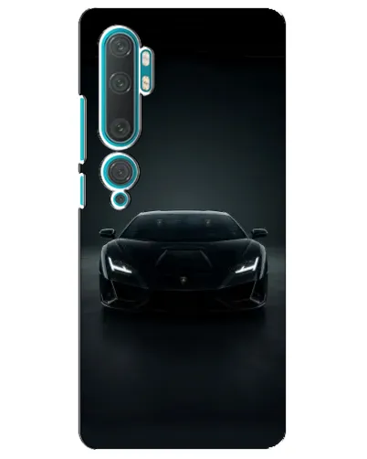 Чехол для Xiaomi Mi 10 с картинкой «Черный Lamborghini Aventador»
