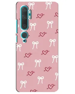 Чехол для Xiaomi Mi 10 с картинкой «Сердца и банты» Чехол для Xiaomi Mi 10 с картинкой «Сердца и банты»