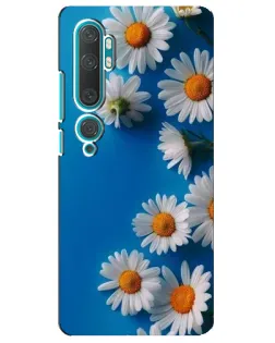 Чехол для Xiaomi Mi 10 с картинкой «Белоснежные маргаритки»