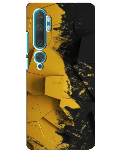 Чехол для Xiaomi Mi 10 с картинкой «Золотые осколки геометрии»