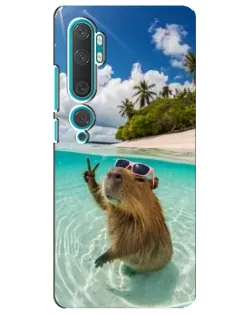 Чехол для Xiaomi Mi 10 с картинкой «Капибара на море» Чехол для Xiaomi Mi 10 с картинкой «Капибара на море»