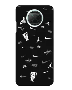 Чехол для Xiaomi Mi 10i с картинкой «Nike Black Pattern» Чехол для Xiaomi Mi 10i с картинкой «Nike Black Pattern»