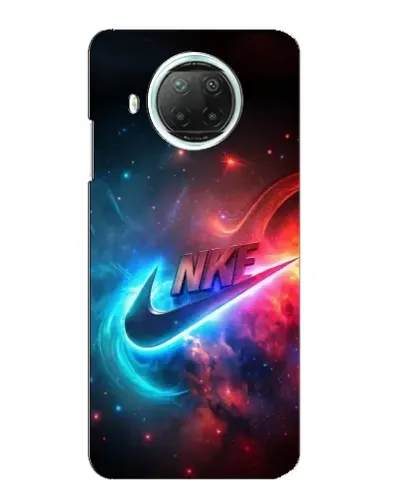 Чехол для Xiaomi Mi 10i с картинкой «Огненный логотип Nike»