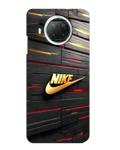 Чехол для Xiaomi Mi 10i с картинкой «Золотой Nike на металле»