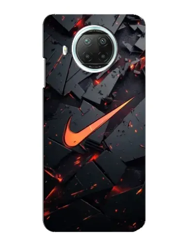 Чехол для Xiaomi Mi 10i с картинкой «Nike — эффект разломов»