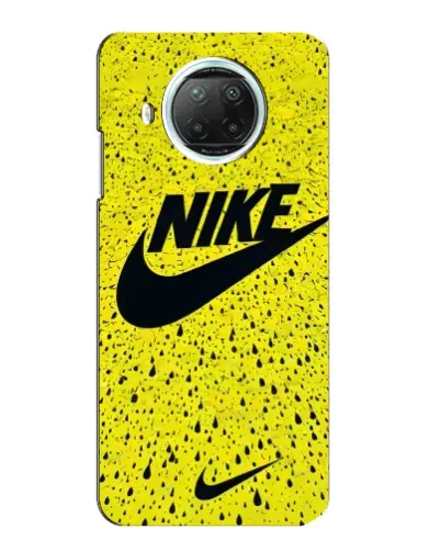 Чехол для Xiaomi Mi 10i с картинкой «Желтый текстурный Nike»