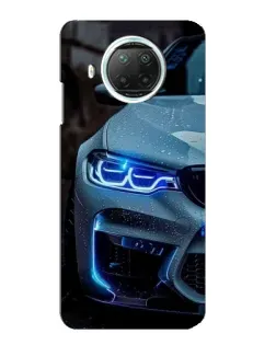 Чохол для Xiaomi Mi 10i з картинкою «Погляд BMW з синіми фарами»