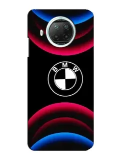 Чехол для Xiaomi Mi 10i с картинкой «Логотип BMW и неоновые дуги»
