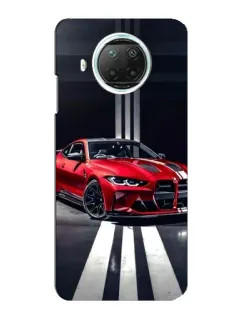 Чехол для Xiaomi Mi 10i с картинкой «Красная BMW на дороге»
