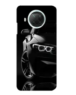 Чехол для Xiaomi Mi 10i с картинкой «Черная BMW — профиль»