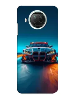 Чехол для Xiaomi Mi 10i с картинкой «BMW — огни неона»