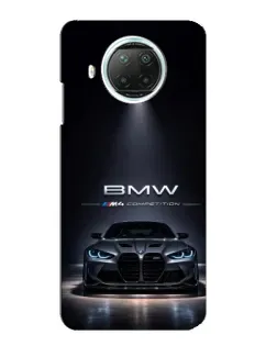 Чехол для Xiaomi Mi 10i с картинкой «BMW сквозь ночной город»