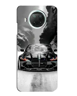 Чехол для Xiaomi Mi 10i с картинкой «BMW — акварельный дрифт»
