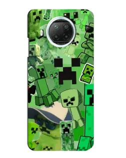 Чехол для Xiaomi Mi 10i с картинкой «Криперы Minecraft»