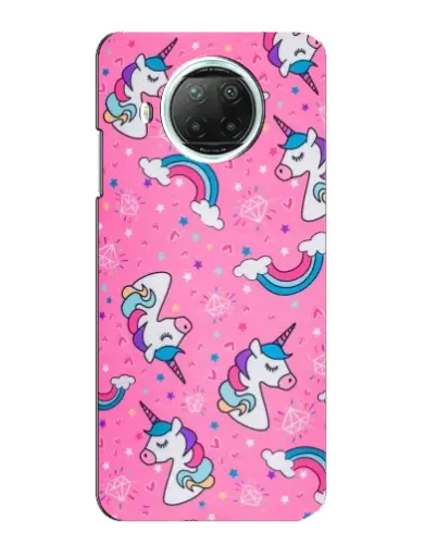 Чехол для Xiaomi Mi 10i с картинкой «Unicorn паттерн розовый»