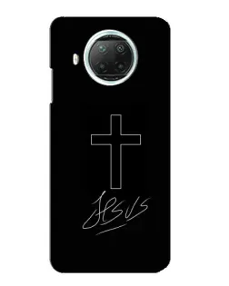 Чехол для Xiaomi Mi 10i с картинкой «Графический крест Jesus»