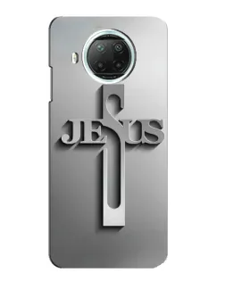 Чехол для Xiaomi Mi 10i с картинкой «Металлический крест Jesus»
