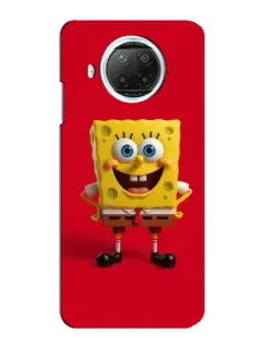 Чехол для Xiaomi Mi 10i с картинкой «Спанч Боб на красном»